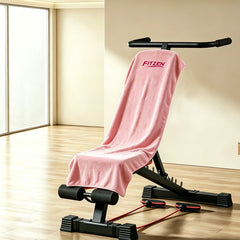 FITZEN Gym & Yoga Towel — Magnetic Hold, Zip Pocket & Faster Drying