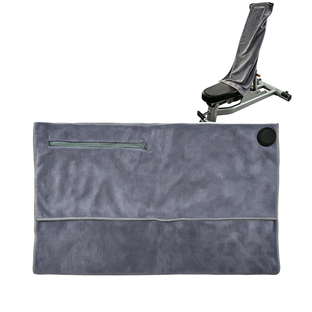 FITZEN Gym & Yoga Towel — Magnetic Hold, Zip Pocket & Faster Drying